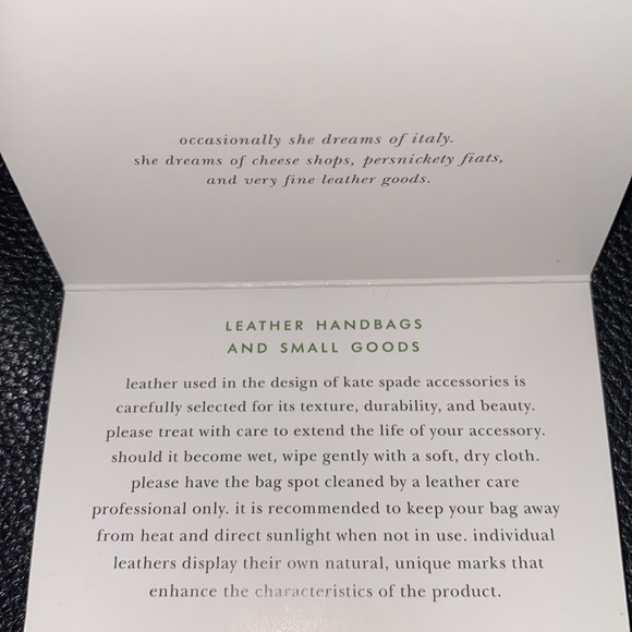 VTG Kate Spade Authenticate NWOT turn lock Buckle. Pebble Midnight Black bag - Picture 10 of 11